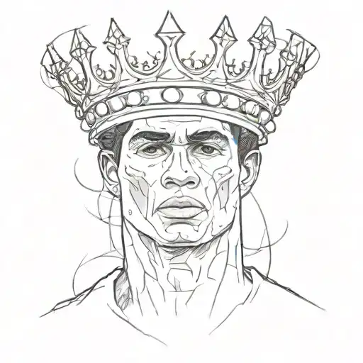 Football Ball Crown Of A King Cristiano Ronaldo