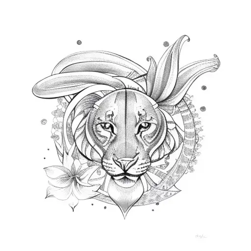 Lily With Leo Horoscope Symbol