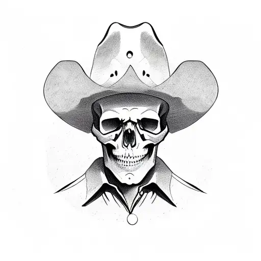 Skull With A Cowboy Hat