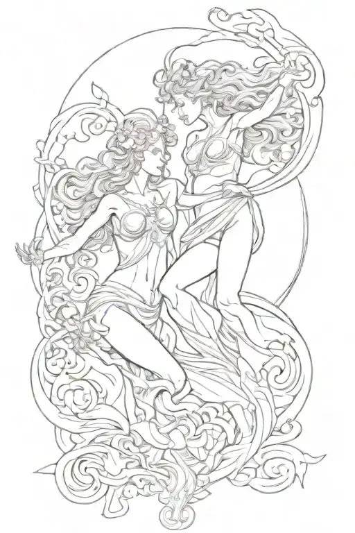 Create A Tattoo Idea For Gemini With Greek Mythology Good Vs Evil