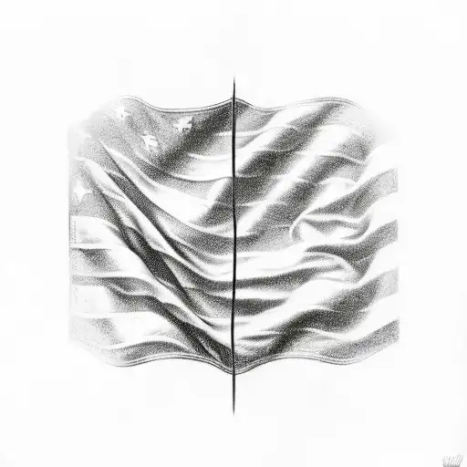 A Patriotic American Flag Made Of Car Parts