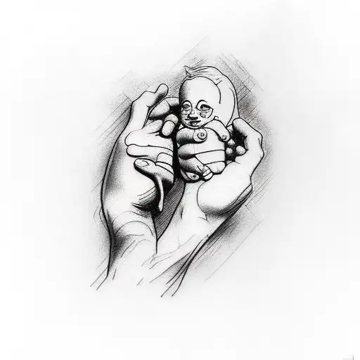 I Need Arm Band Tattoo And In The Middle I Need Tattoo Of Father Holding A Hand Of His Son