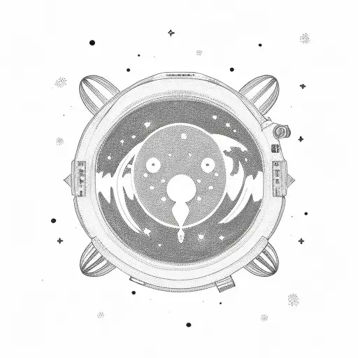 Astronaut Universe Galaxy Minimalistic Less Colors