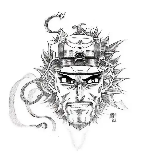 A Tattoo Inspired By Various Manga Media With A Collage Of Different Caricatures