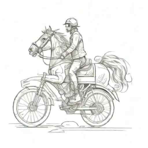 A Horse Riding A Bike