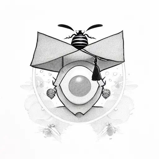 Bee With Graduation Cap