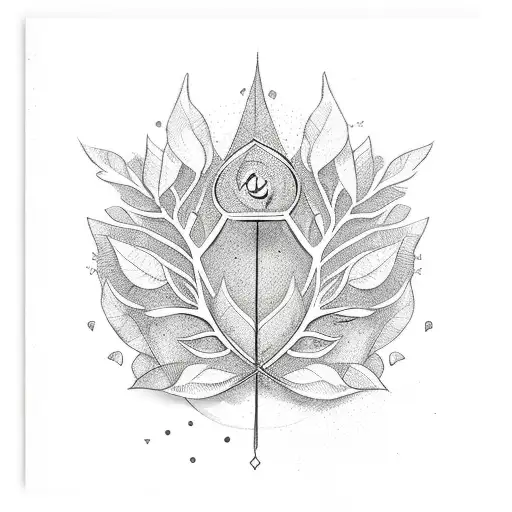 Neda Symbol With Leaves