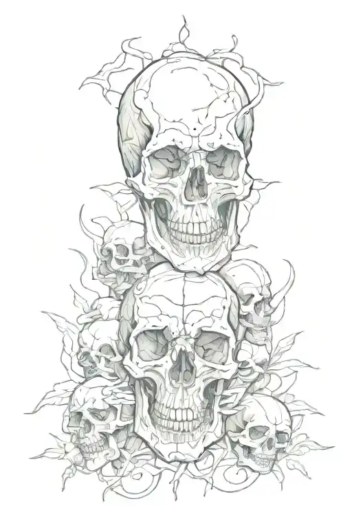 Skull And People