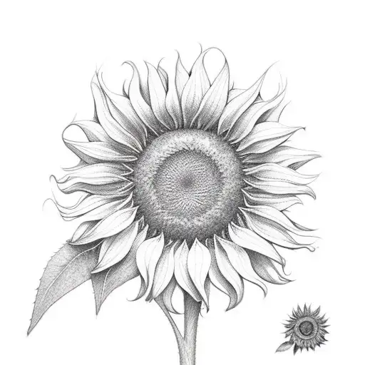 Sunflower With Stitch From Lilo And Stitch