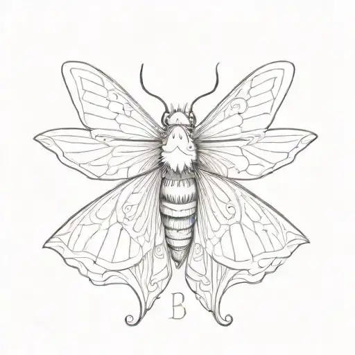 Moth With Semicolon On Wings