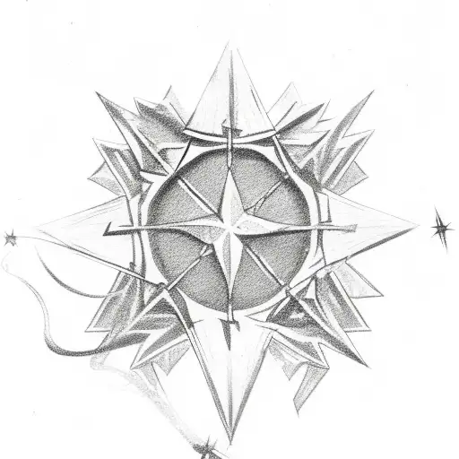 5 Different Throwing Stars All Seperate But Close Together In A Group