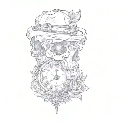 A Skull And A Pocket Watch
