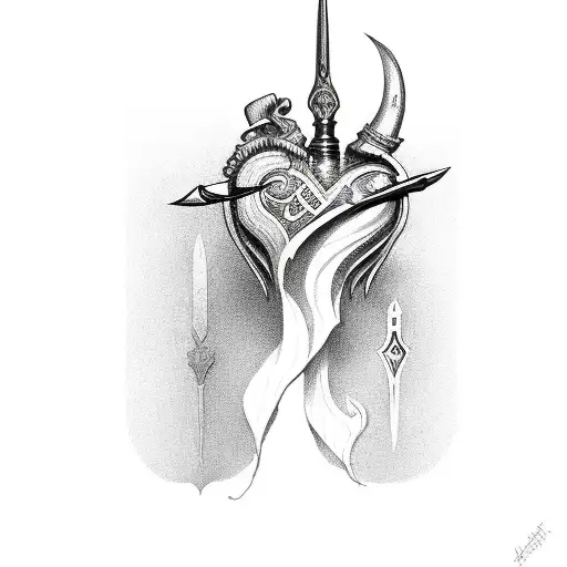 Dagger With Heart Handle