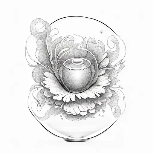 An Hourglass Filled With Blooming Flowers