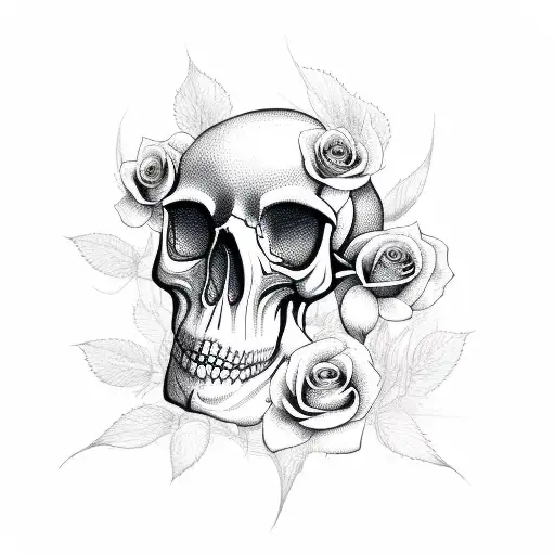 Vine Rose Skull