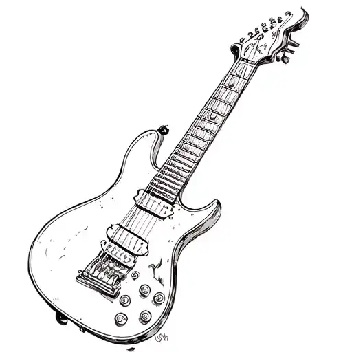 Red 12 String Guitar With A Shotgun For The Neck