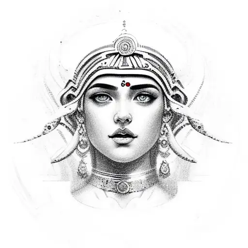 Gaya Greek Godess With Elements Of Nature