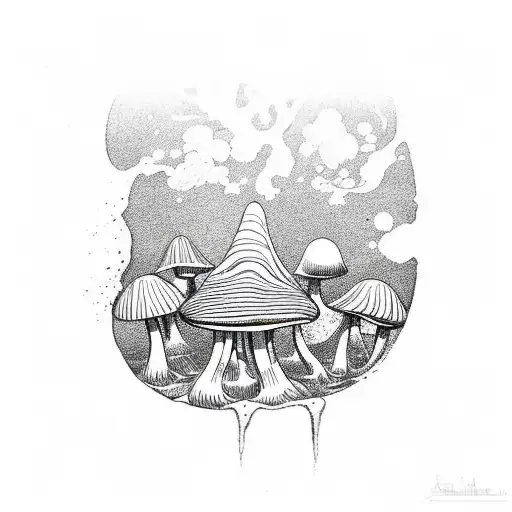 Trippy Magic Psychedelic Mushroom