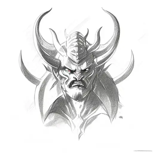 Black Demon With Horns