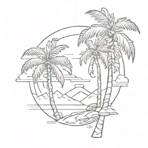 Palm Tree With Road Trip