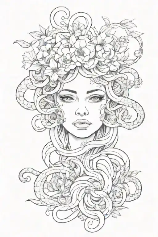Medusa Snakes Flowers