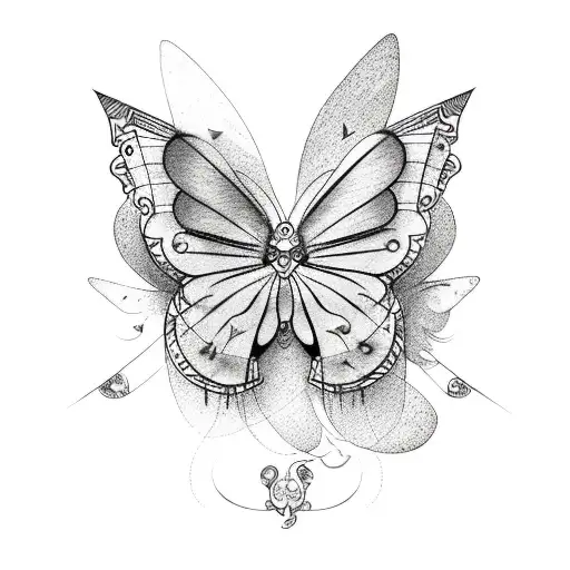 Virgo Zodiac Sign With Butterflies
