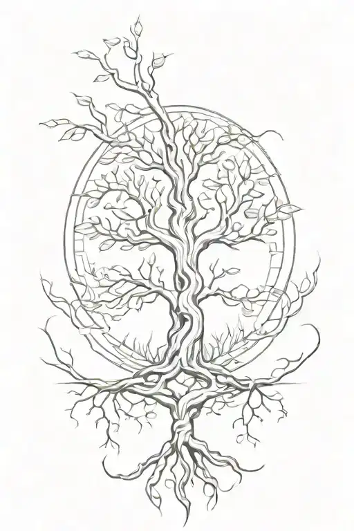 Tree Of Life Back With Roots Representing All That Is Divine Tattoo African Inspired Fluidity