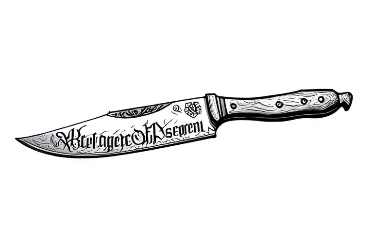 Knife With Word Sergent