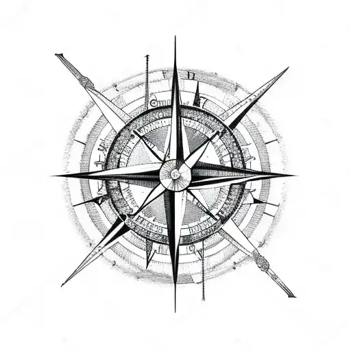Compass With Arrows