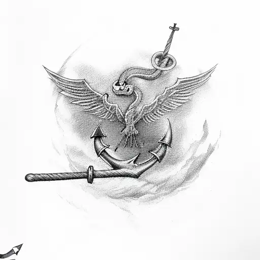 Phoenix And Ship Anchor
