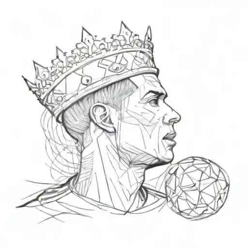 Soccer Ball Crown Of A King Cristiano Ronaldo