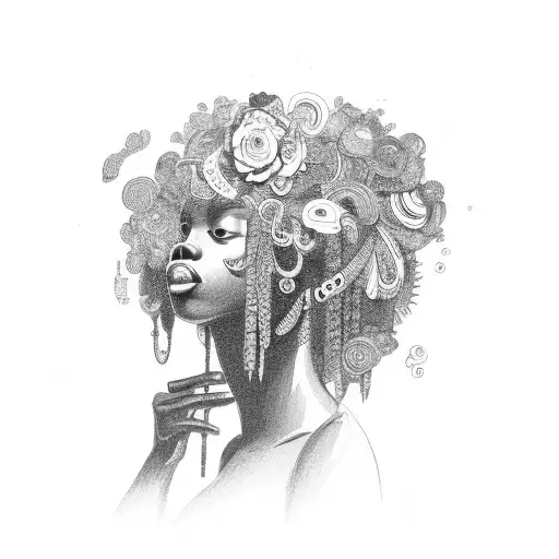 Black Woman With Letter B G M