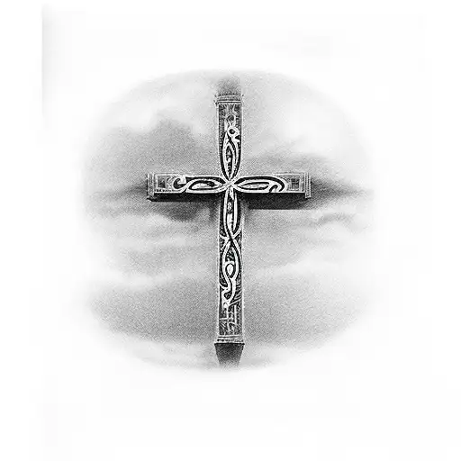 Christian Cross With The Names Naomi And Patty