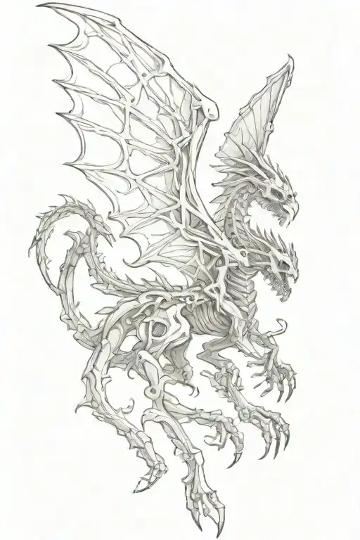 Full Dragon Skeleton Flying