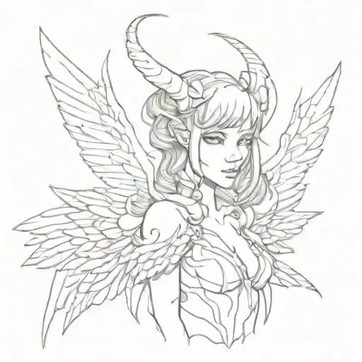 The Demon Girl And Wings