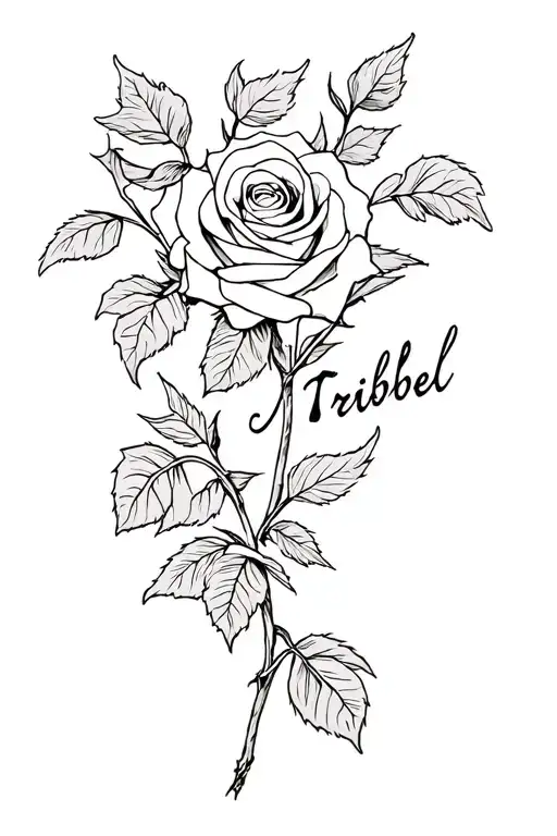 Roses With Name Wrritten In The As The Vine Tribel