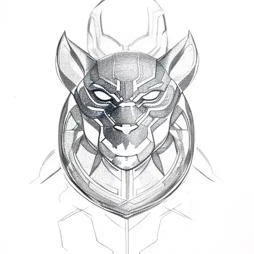 Black Panther Sitting And It's Tail Becomes A Spiral