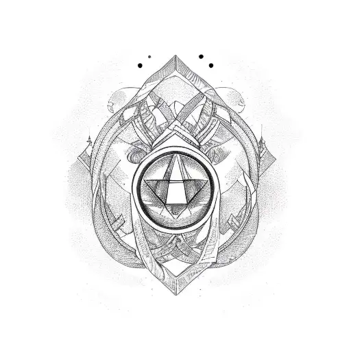 Virgo Libra Sagittarius Symbols Intertwined Vertical