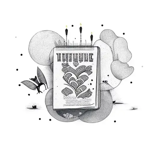 Cute Decorated Books With Word Love