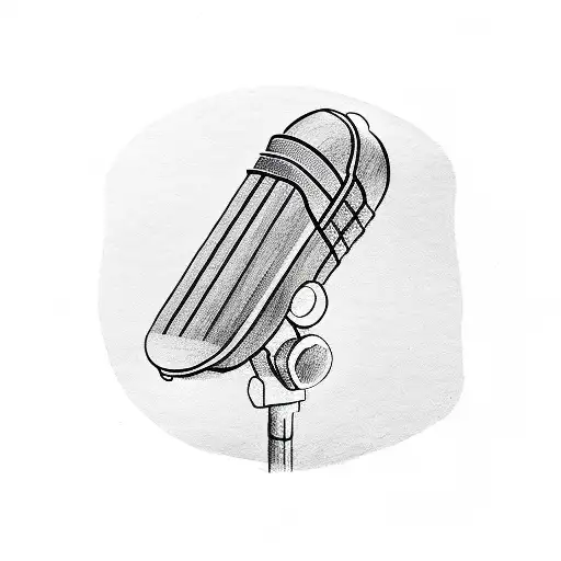 Microphone And Acoustic Guitar