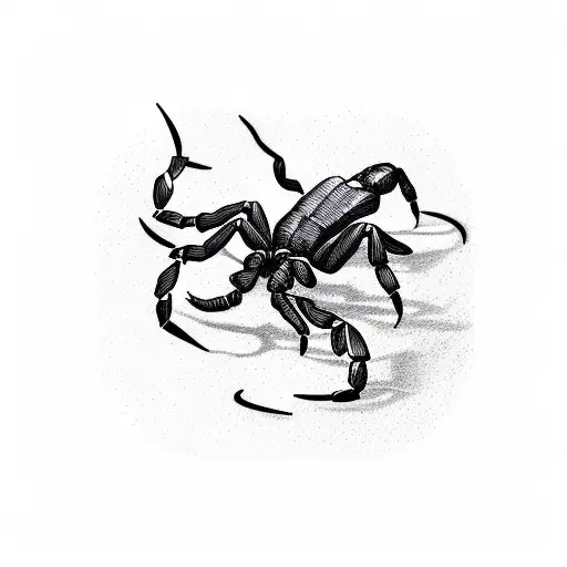 Scorpion Drinking From Wine Glass