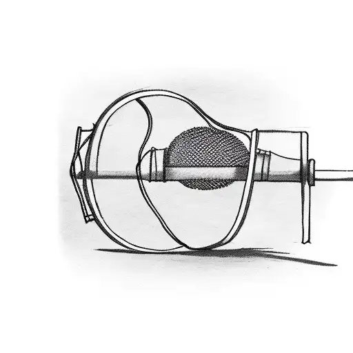 Classic Microphone With Acoustic Guitar