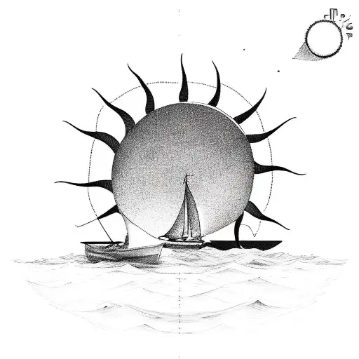 Sun And Sailboat