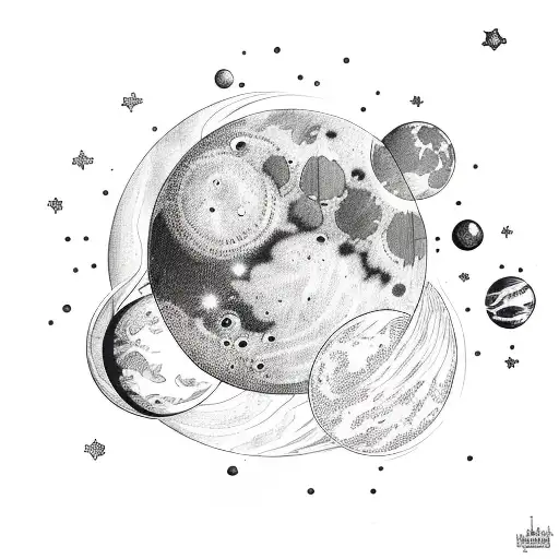 Moon Stars And Planets