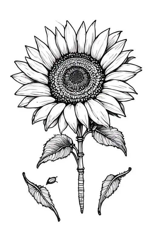 Dragonfly In Sunflower Flowers