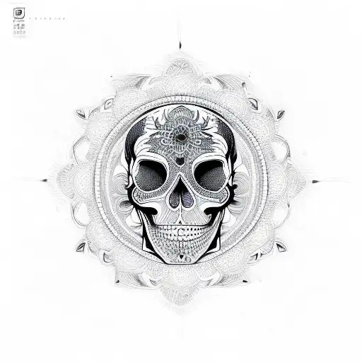 Mandala Design With A Twist Featuring A Skull And Surprising Elements