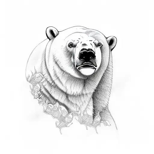 Polar Bear Peach Sleeve