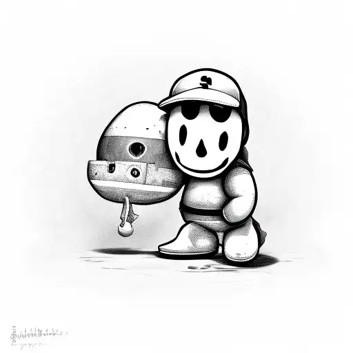 Shy Guy With Cartoon Bomb