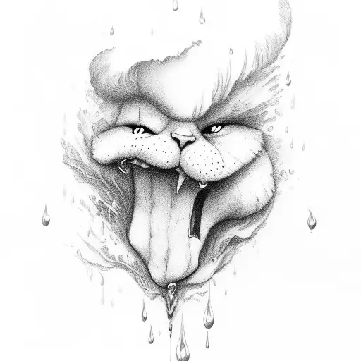 Broken Real Heart With Rain And Clouds