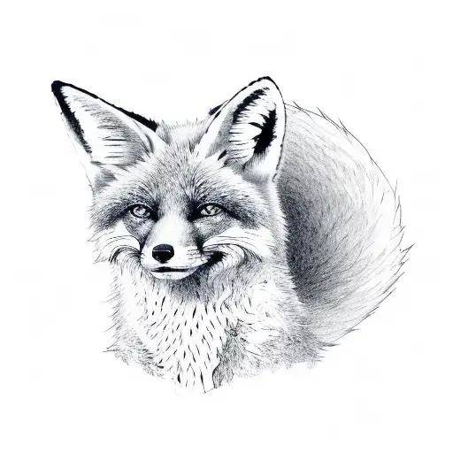 Guardian Angel Red Fox Sitting